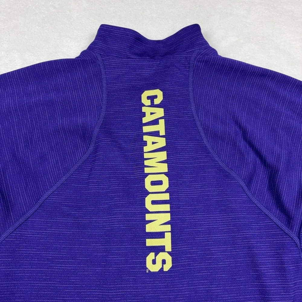 WCU Catamounts Adidas Quarter Zip Shirt Womens XL Purple Collegiate Pullover - Picture 9 of 16